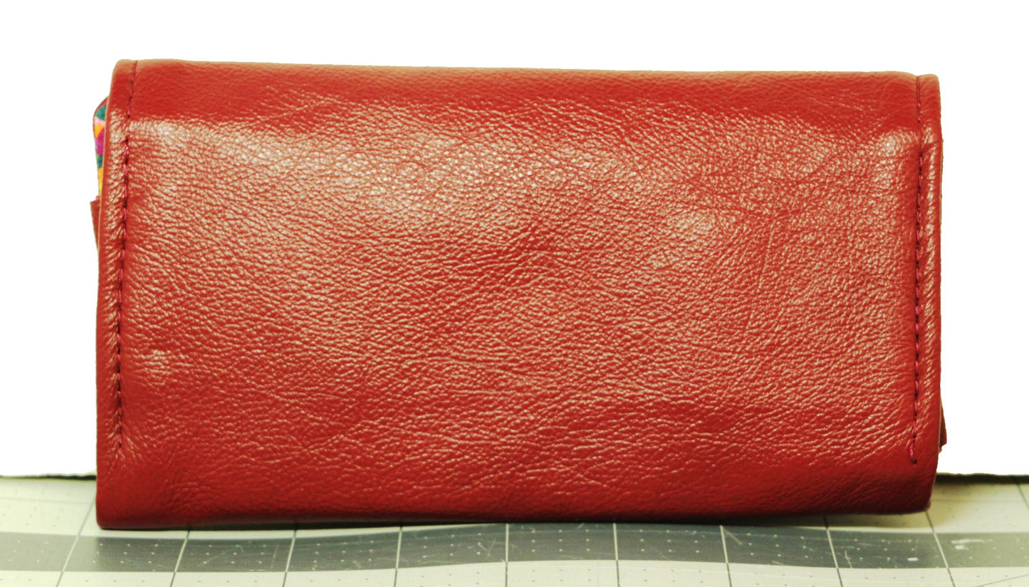 7741 TonyD Wellesley Wallet Burgundy with Fruit Core