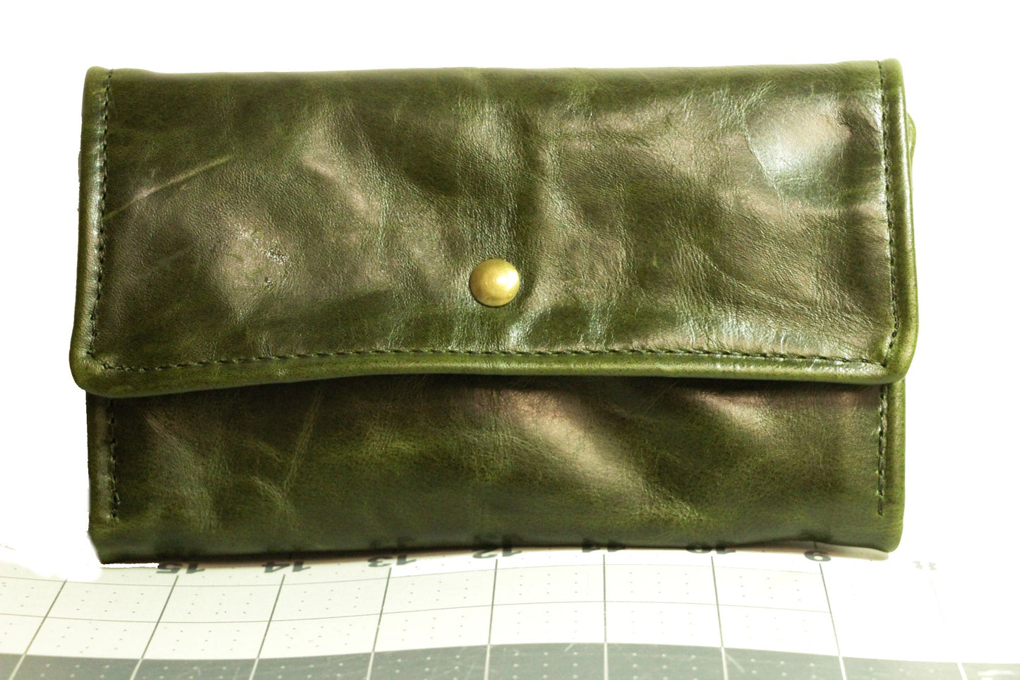 7747 TonyD Wellesley Wallet Dark Green with Paisley