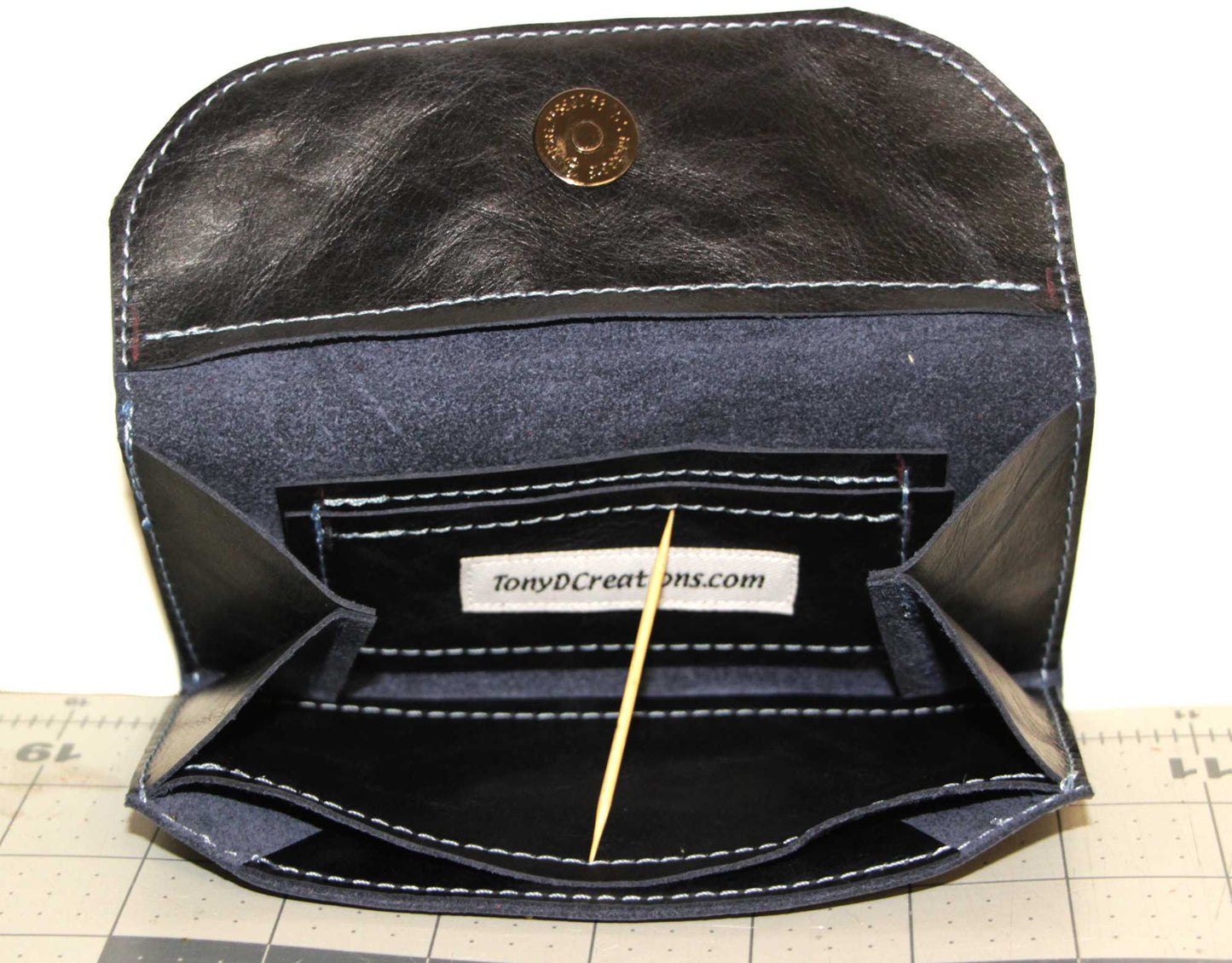 7754 Concertina Medio Accordion Fold Wallet Navy