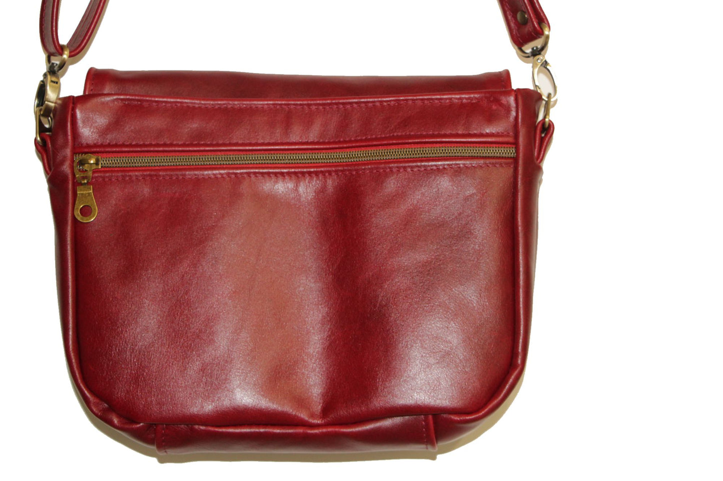 7808 TonyD Everyday Everything Bag Medio in Sangria Pull-up Leather