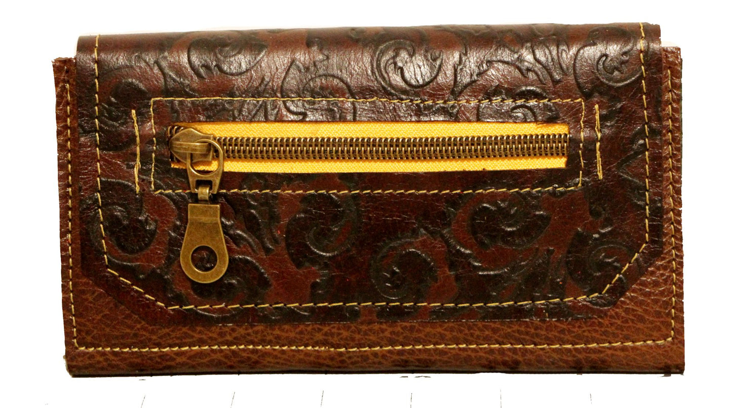 7810 JeroniMoney Debossed Brown