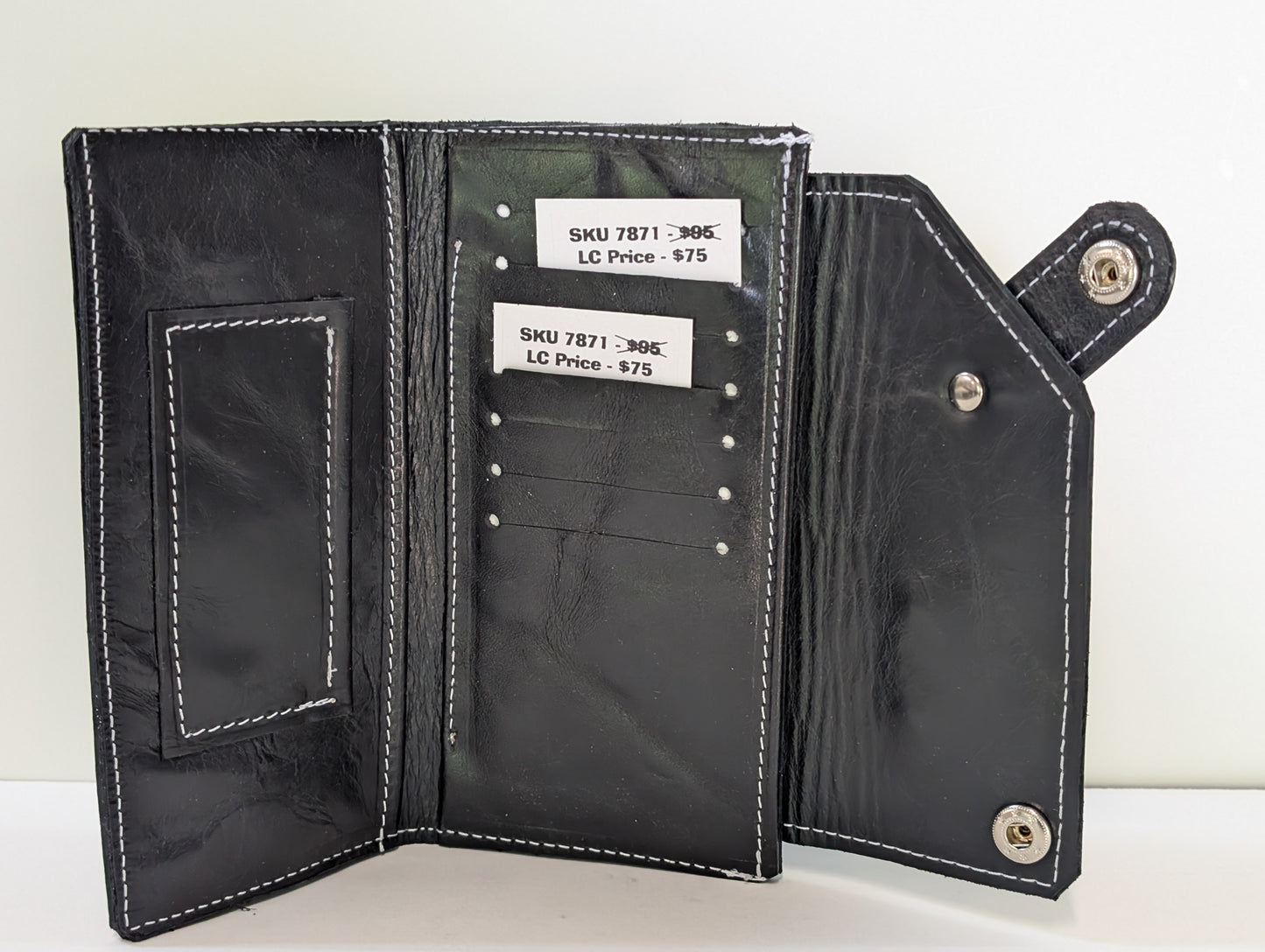 7871 JeroniMoney Black w/White Contrast Stitching