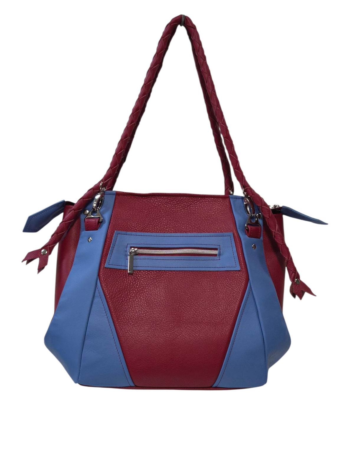 7894 Samaren Shoulder Bag Carolina Blue & Pebbled Red
