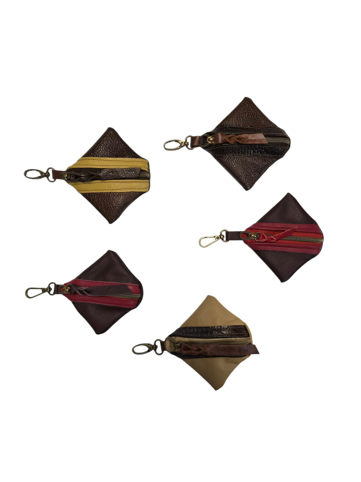 9889 Diamond Shape Zip Close Coin Purse