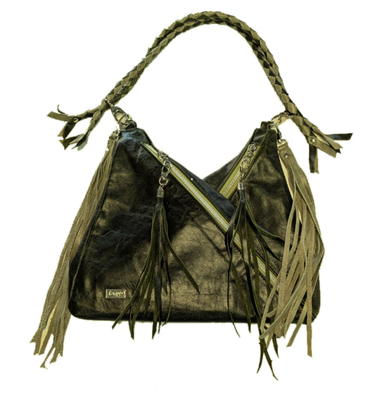 7852 Traudy Triangular Bag Dark Green