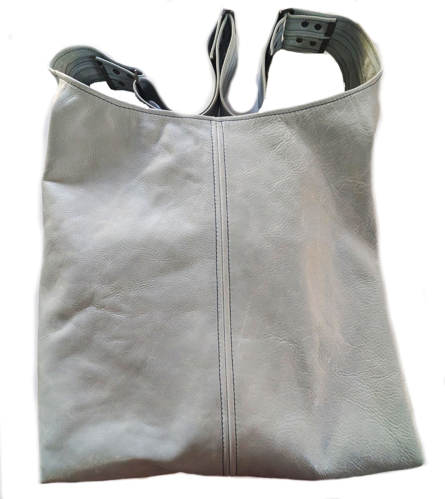 7845 Darsam Hobo Pale Blue w/ Red & Blue Vertical Stripes