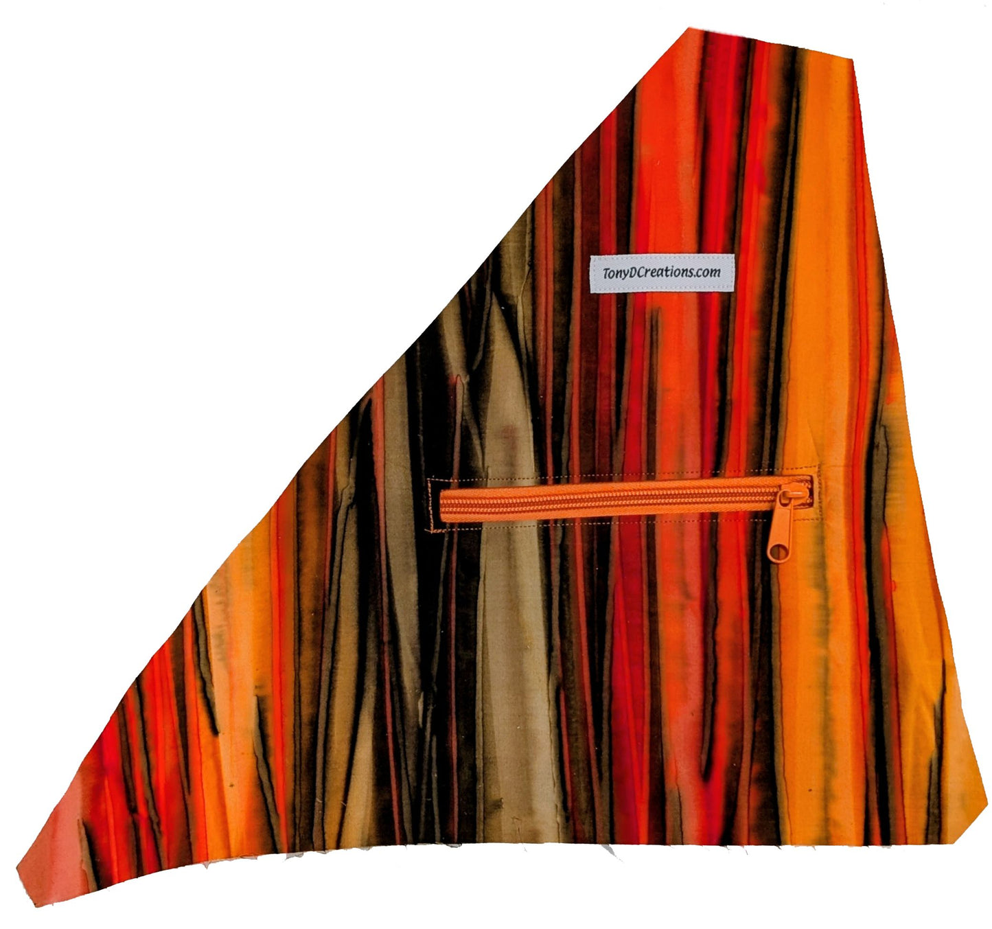 7846 Traudy Triangular Bag Burnt Red Leather