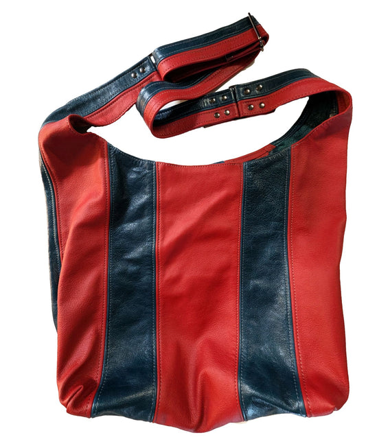 7831 Darsam Hobo Red & Blue Vertical Strips
