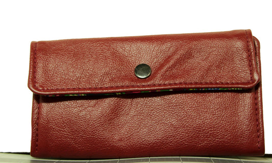 7741  TonyD Wellesley Wallet Burgundy with Fruit Core