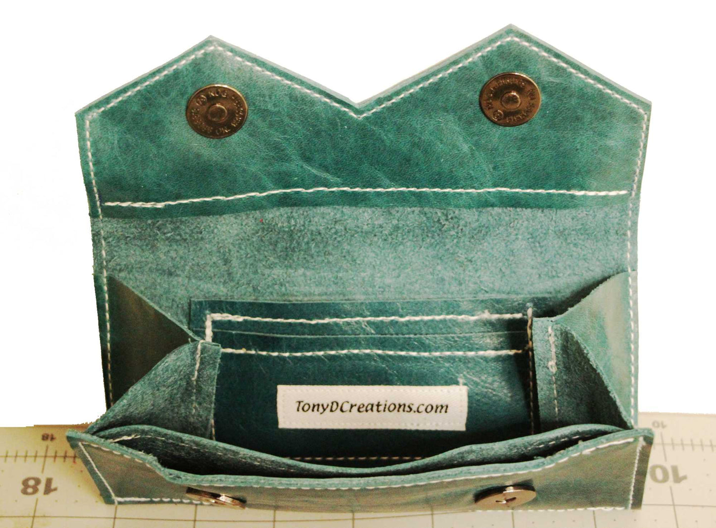 7761 Concertina Medio Accordion Fold Wallet Teal