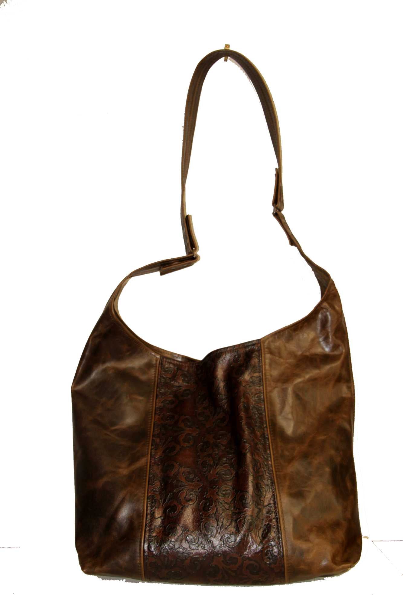 7768 Darsam Hobo Pull Up Brown with Stamped Insert