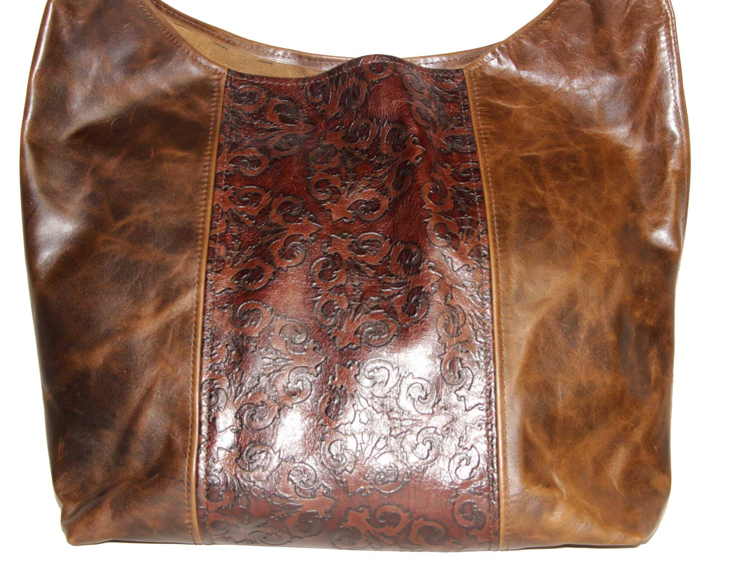 7768 Darsam Hobo Pull Up Brown with Stamped Insert