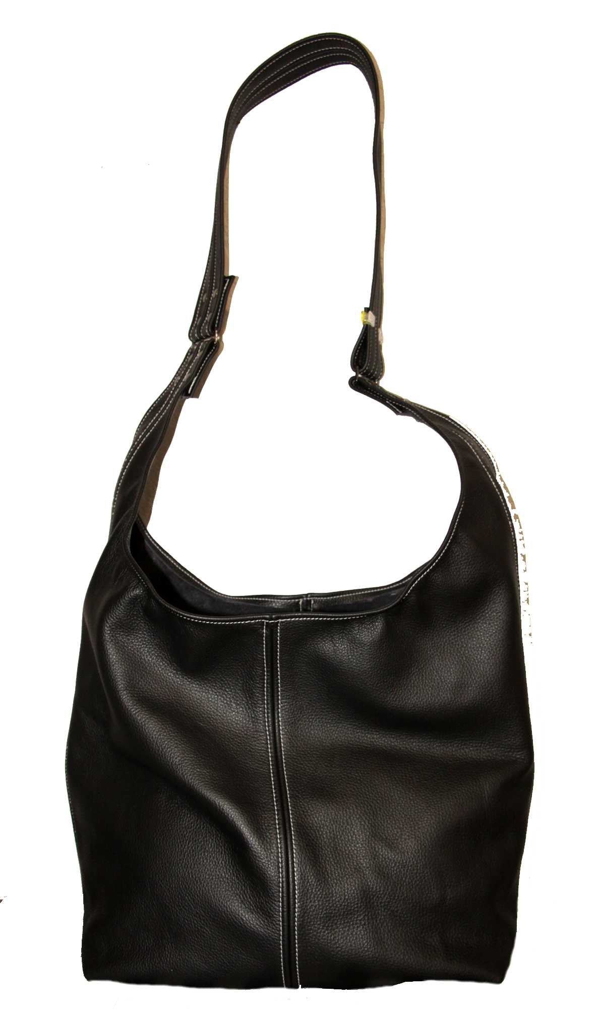 7775 Darsam Hobo Black with White contrast highlight stitching