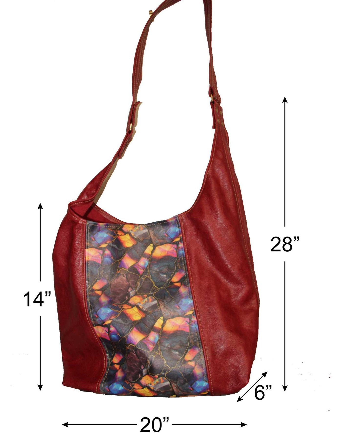 7777 Darsam Hobo Red with Marble Vinyl