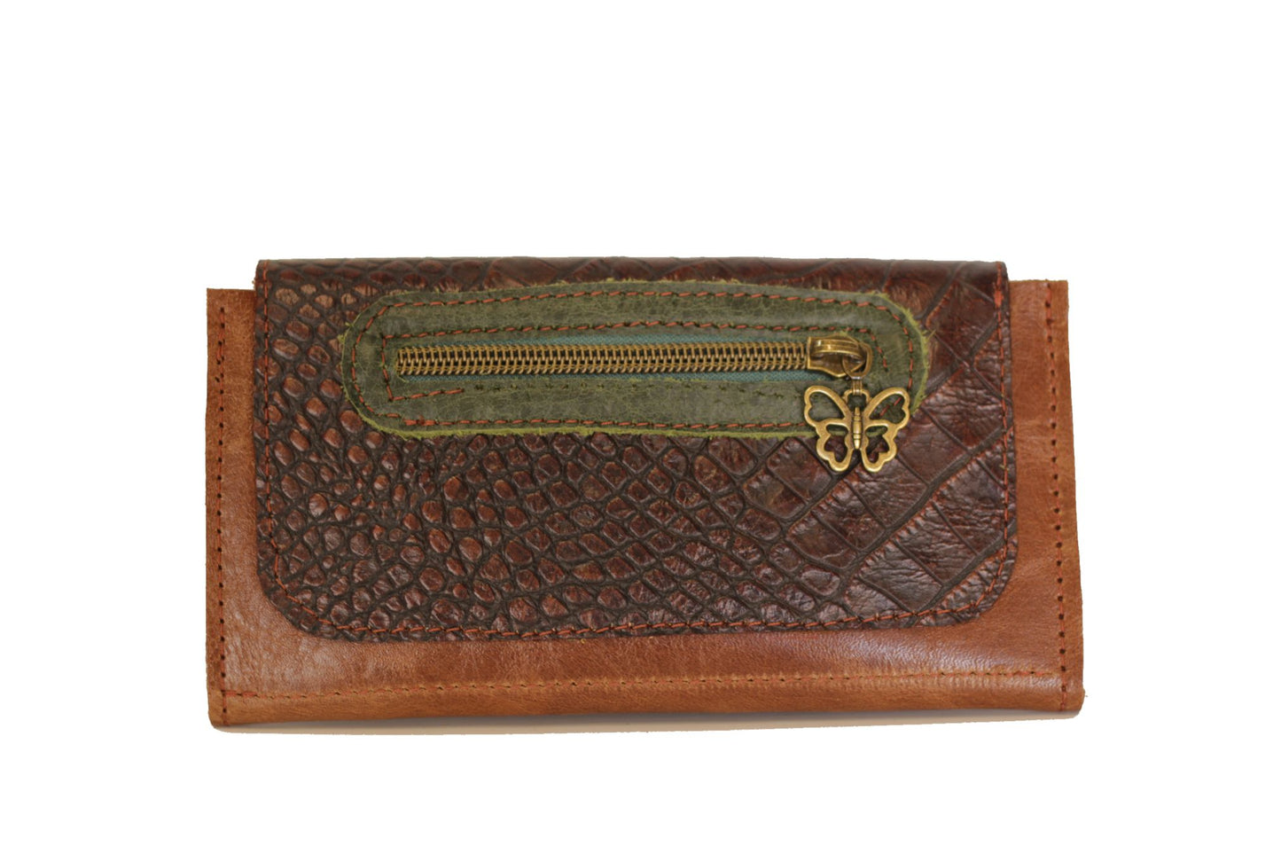 7865 JeroniMoney Embossed with green zip overlay