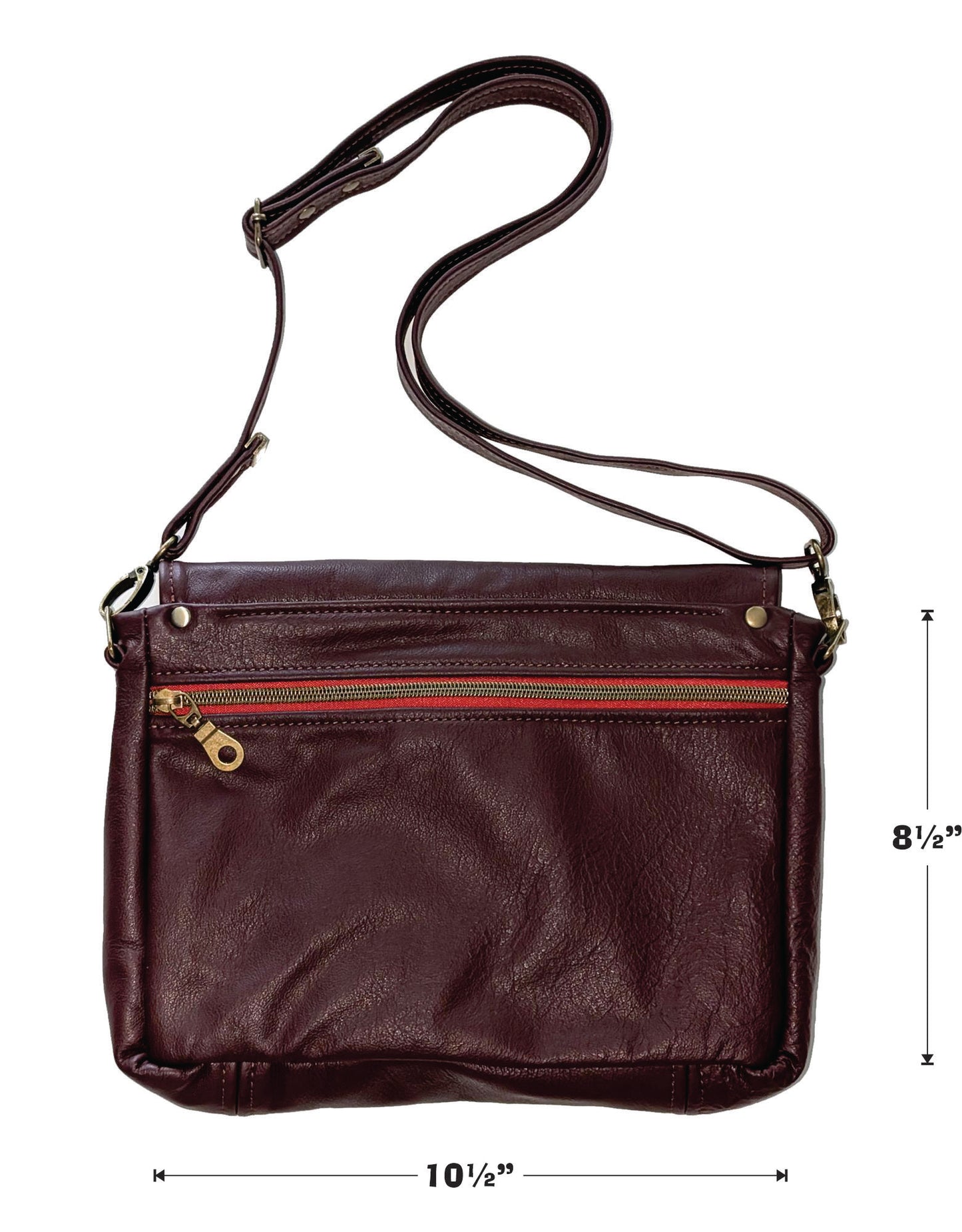 7833 TonyD Everyday Everything Bag Medio in Wine colored leather
