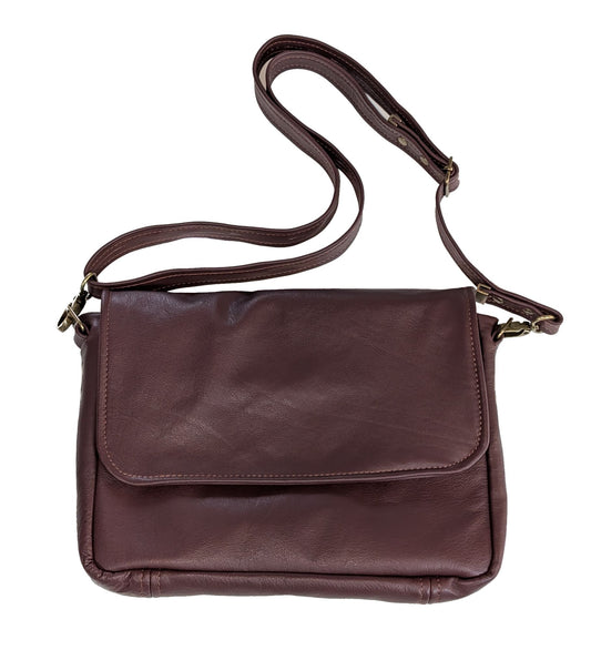 7833 TonyD Everyday Everything Bag Medio in Wine colored leather
