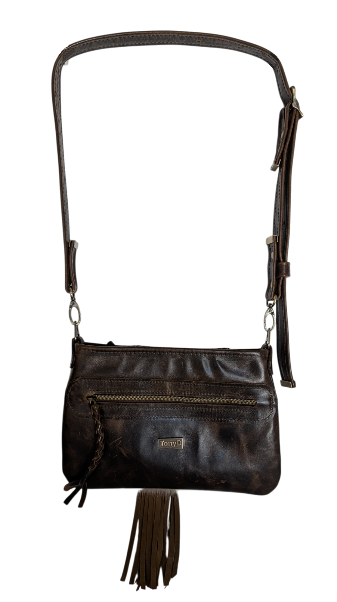 7869 Western Belle Hair-On-Hide Dk Brn Leather