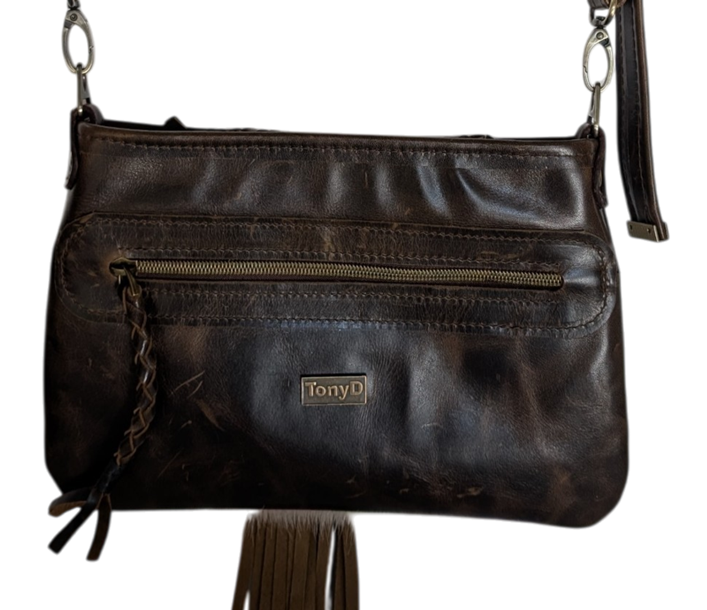 7869 Western Belle Hair-On-Hide Dk Brn Leather