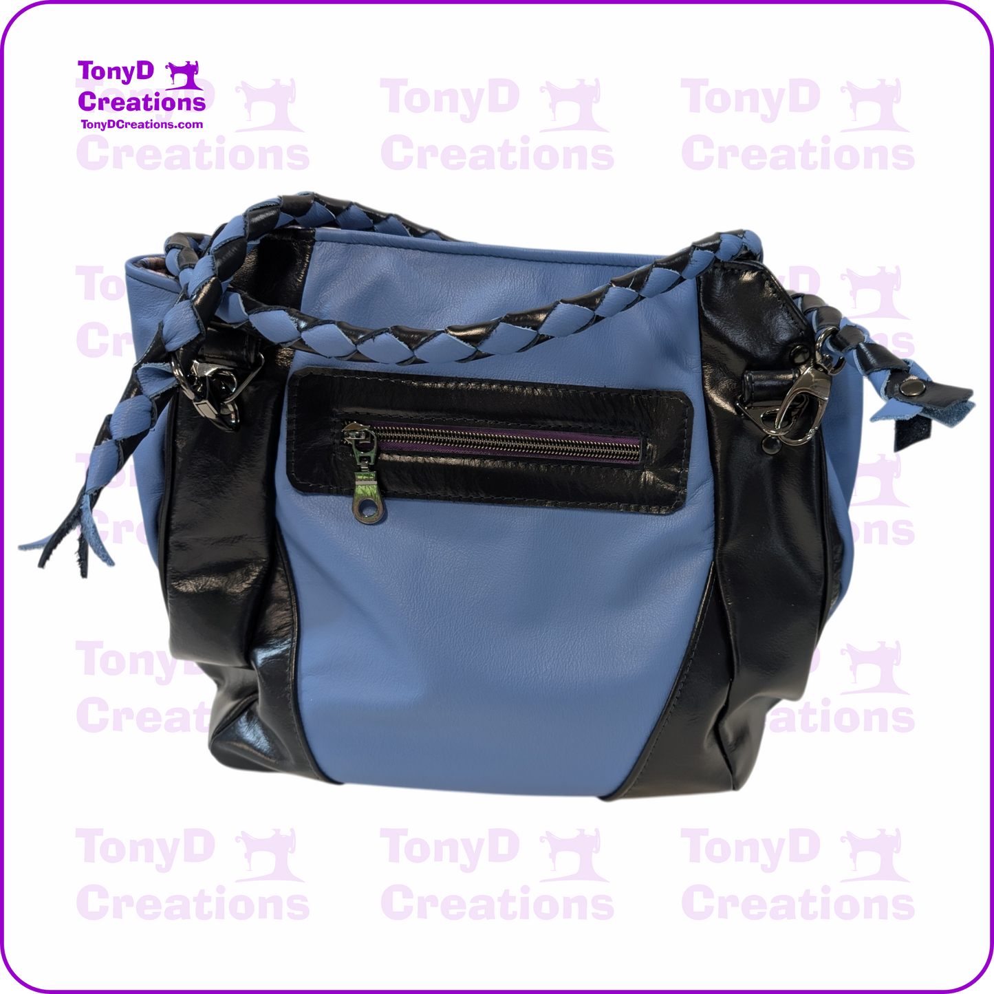 7881 Samaren Shoulder Bag in Navy & Carolina Blue