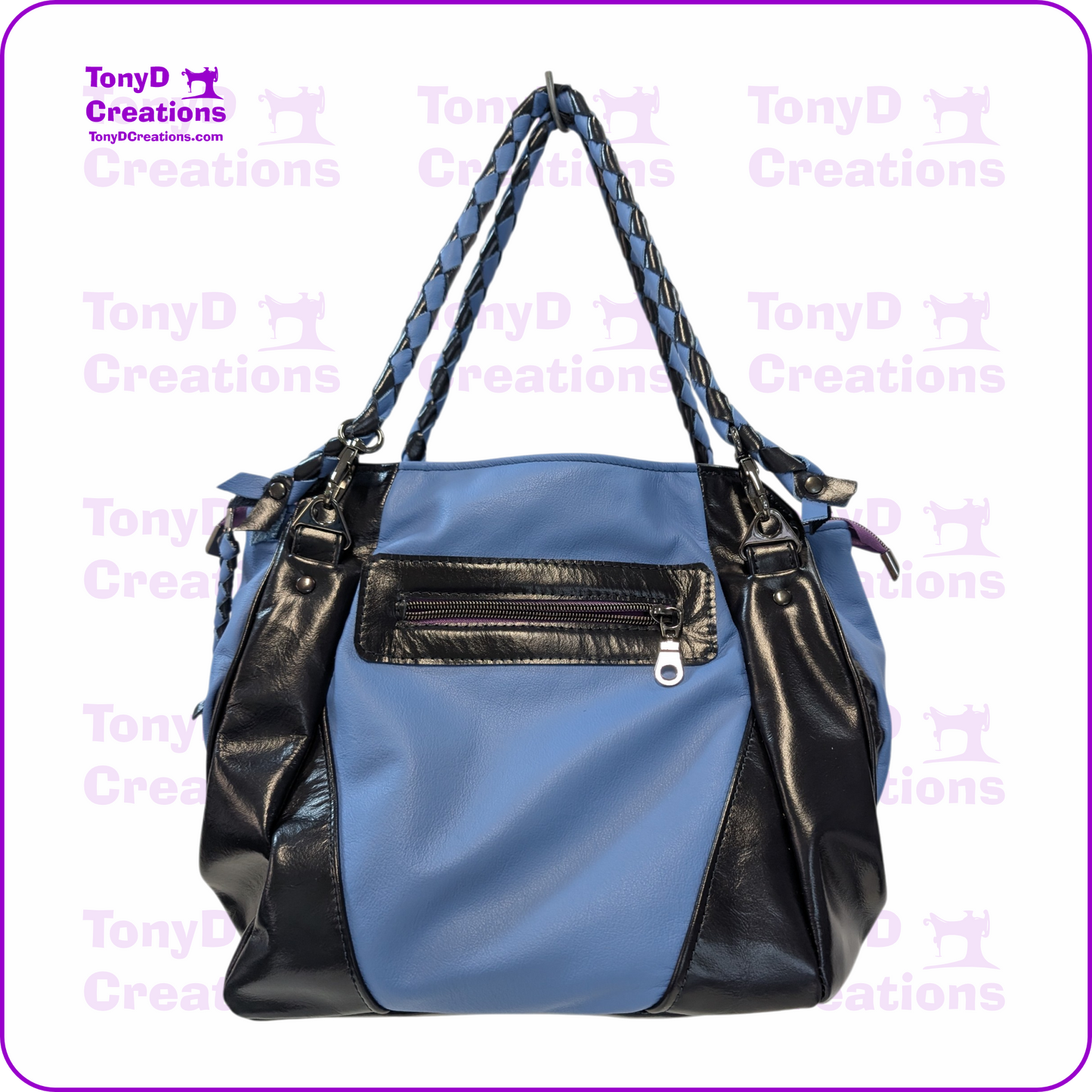 7881 Samaren Shoulder Bag in Navy & Carolina Blue