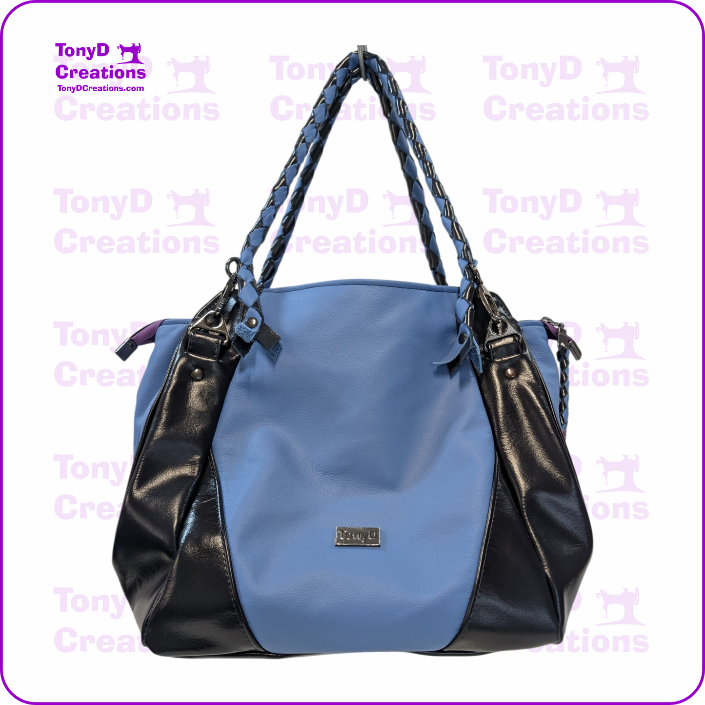 7881 Samaren Shoulder Bag in Navy & Carolina Blue