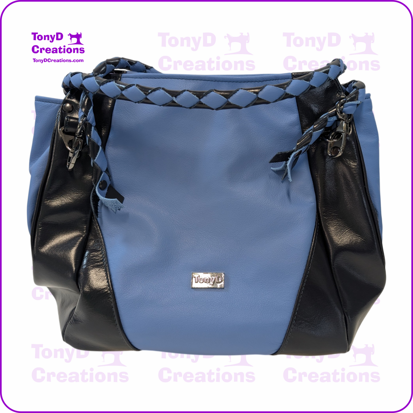 7881 Samaren Shoulder Bag in Navy & Carolina Blue