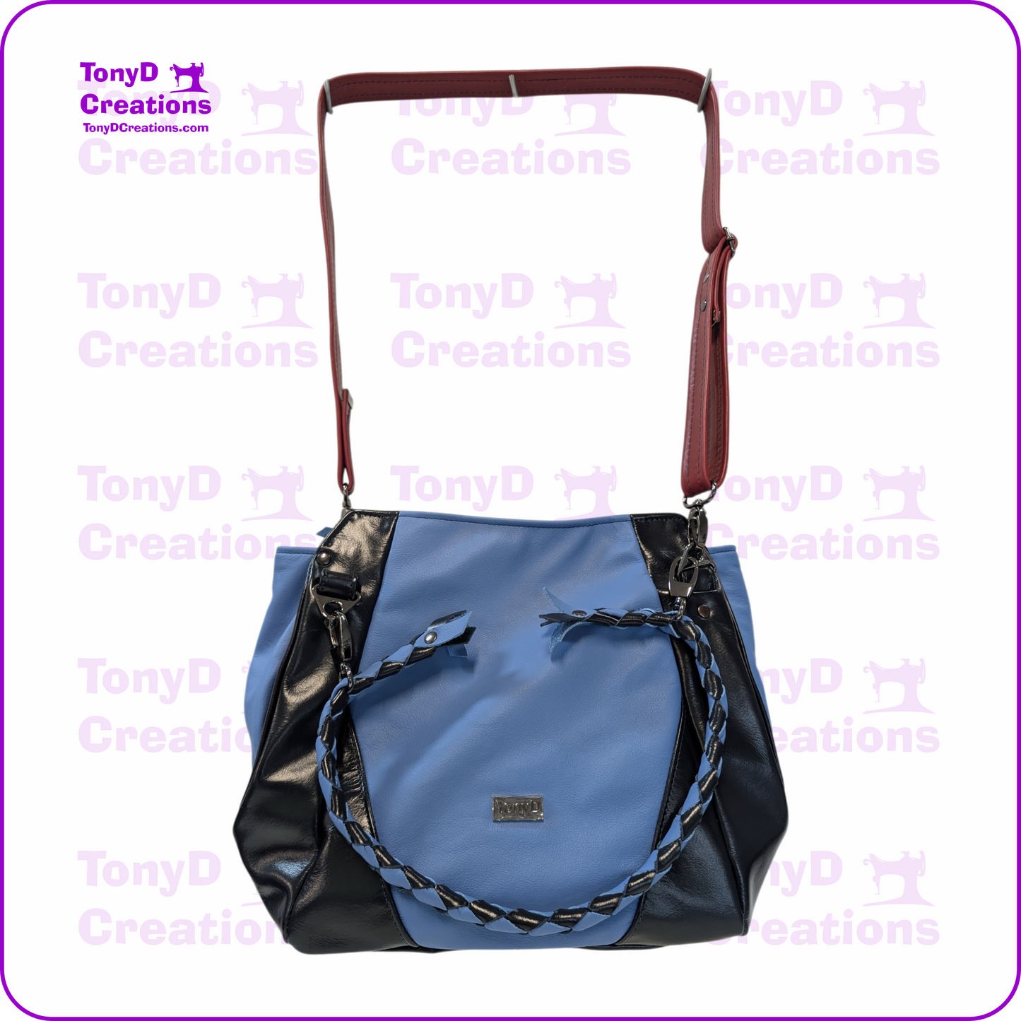 7881 Samaren Shoulder Bag in Navy & Carolina Blue
