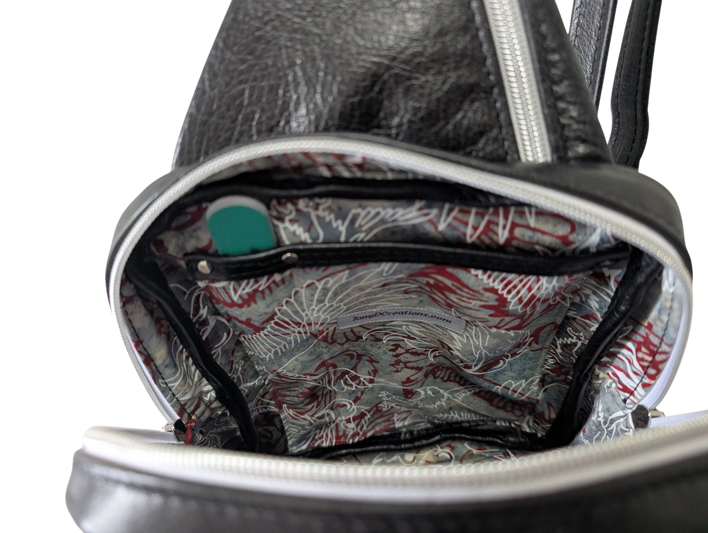 7886 Bartleby Sling Bag w/black & sangria color blocking