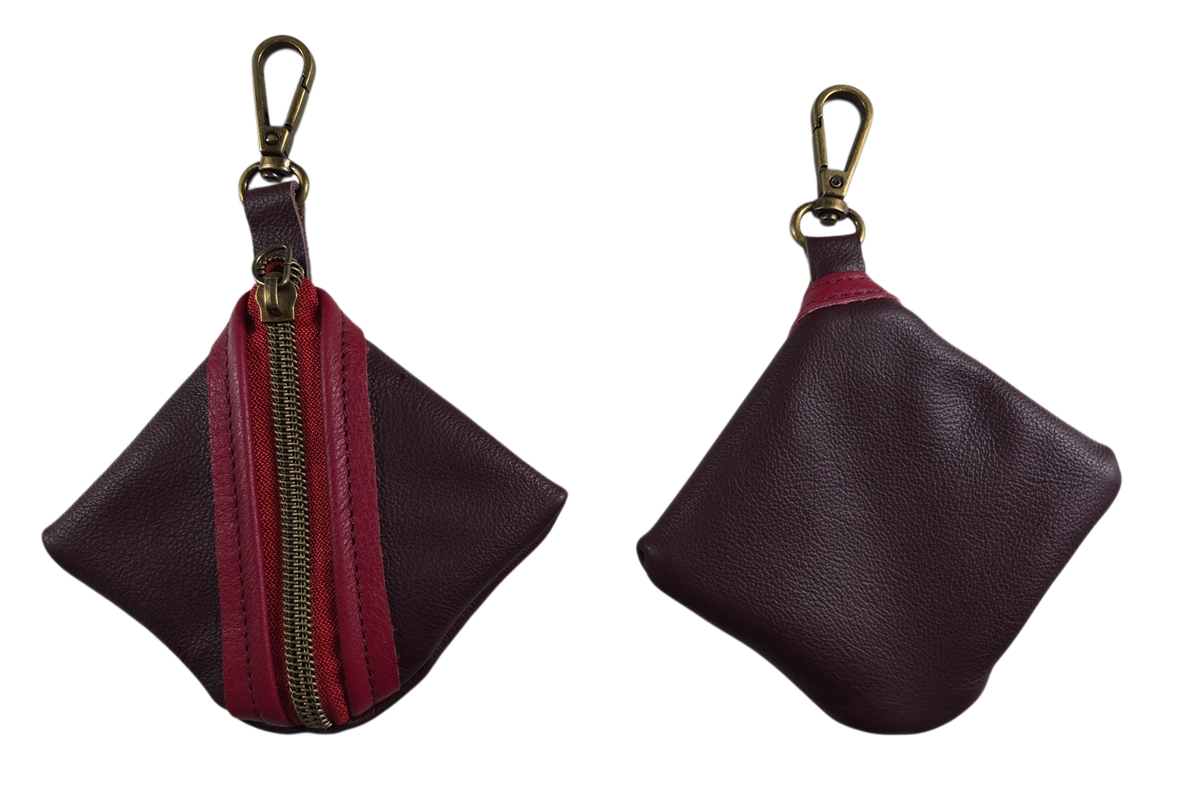 9889 Diamond Shape Zip Close Coin Purse