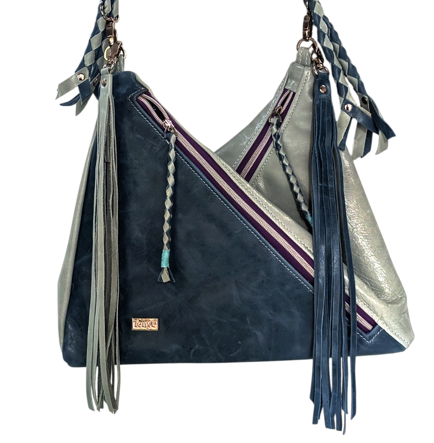 7878 Traudy Triangular Bag Two Teals