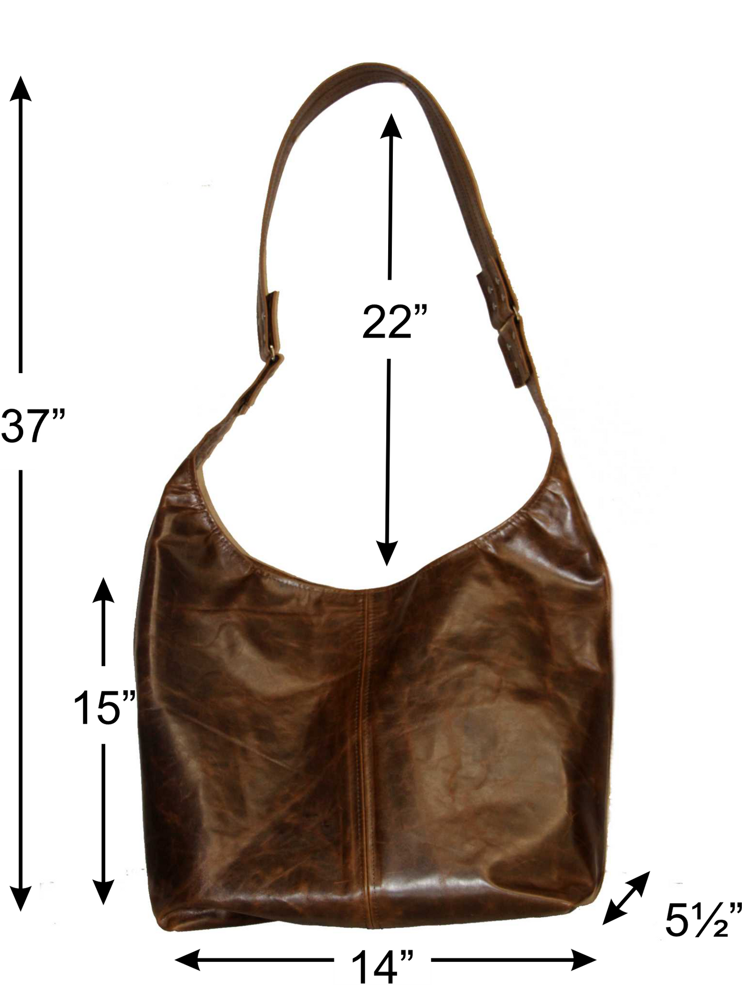 7768 Darsam Hobo Pull Up Brown with Stamped Insert