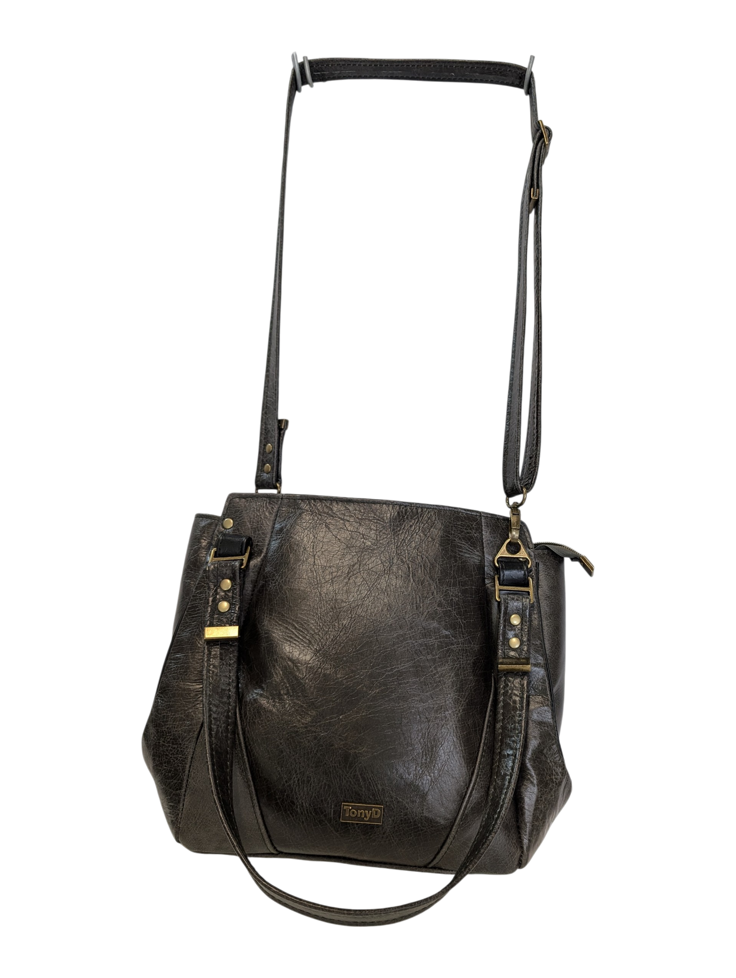 7883 Samaren Shoulder Bag in Forest Green & Black Highlights