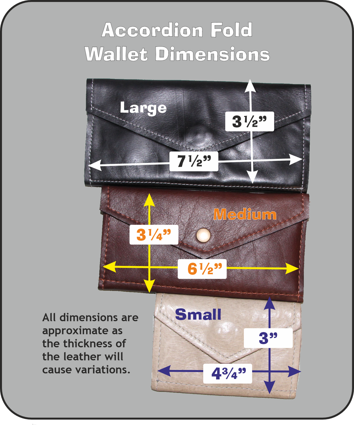 7669 Concertina Fold Wallet Small