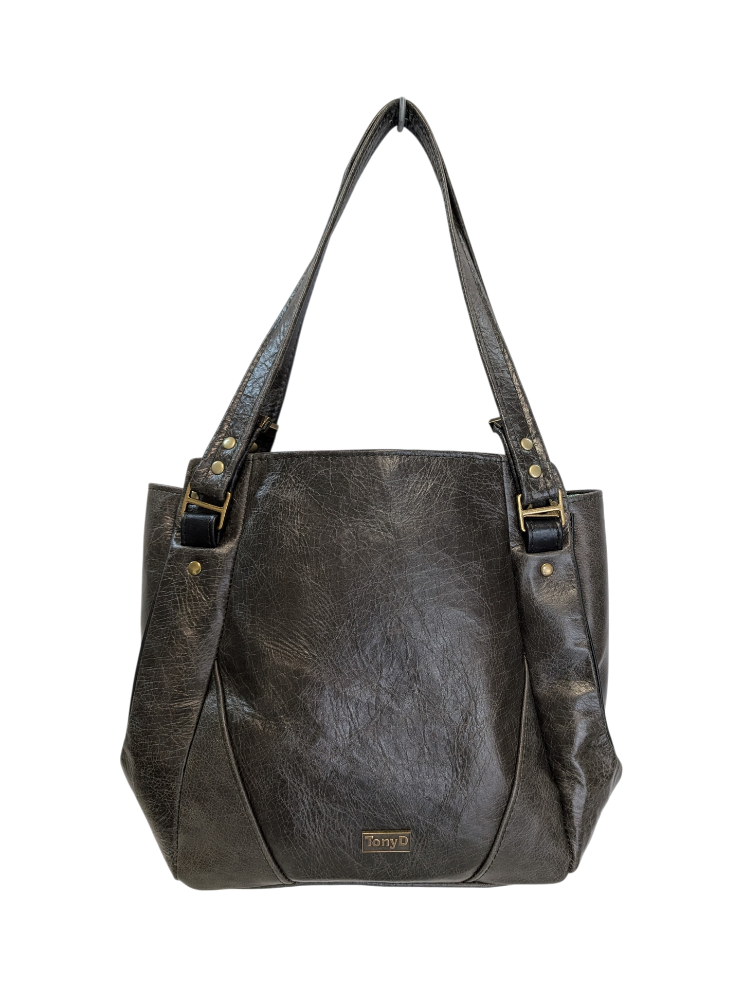 7883 Samaren Shoulder Bag in Forest Green & Black Highlights