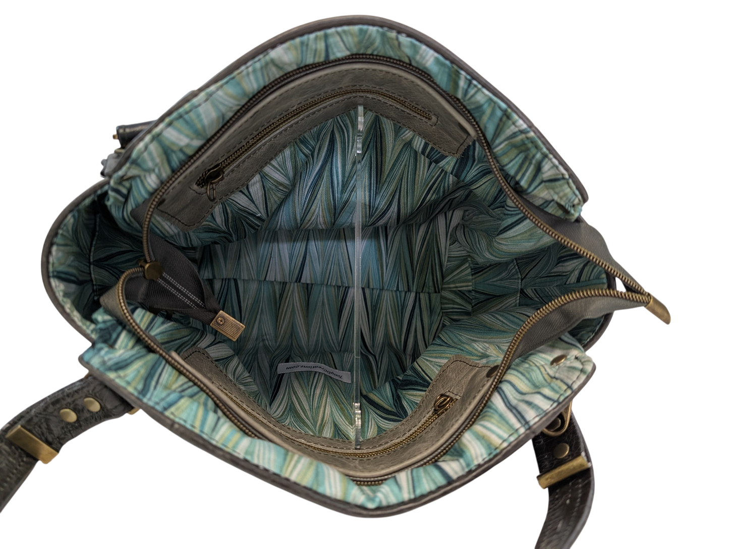 7883 Samaren Shoulder Bag in Forest Green & Black Highlights